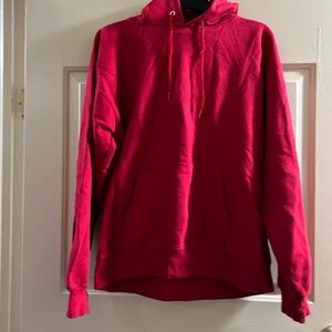 Hanes Vibrant Red Cotton Hoodie